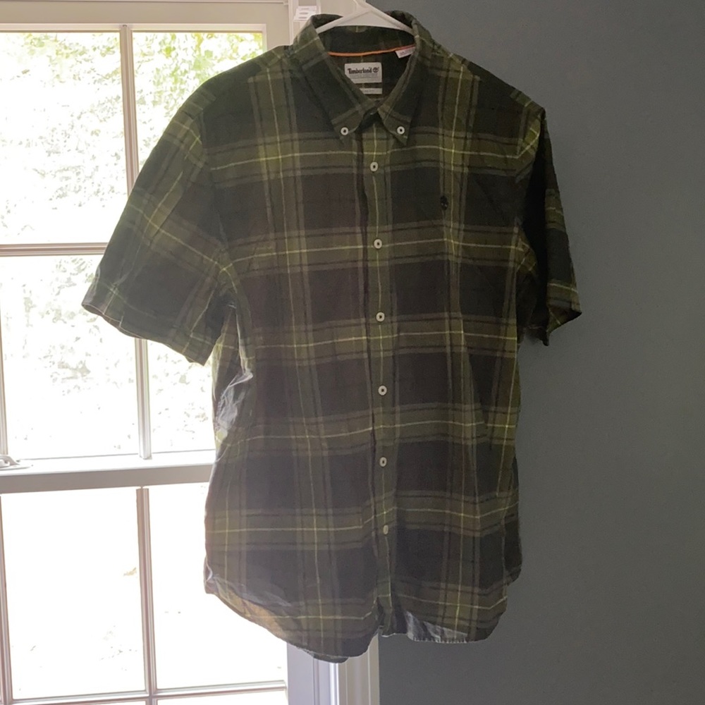 Men’s timberland button down collar short sleeve shirt like new condition